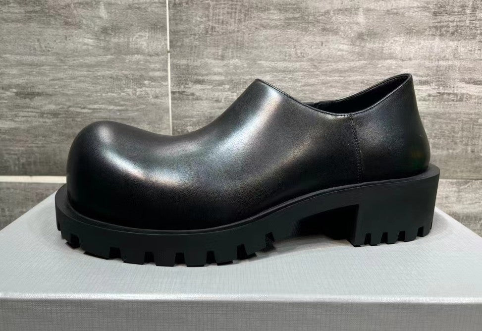 Big Head Leather Shoes Derby Shoes Thick Sole Increased Leather Men's
