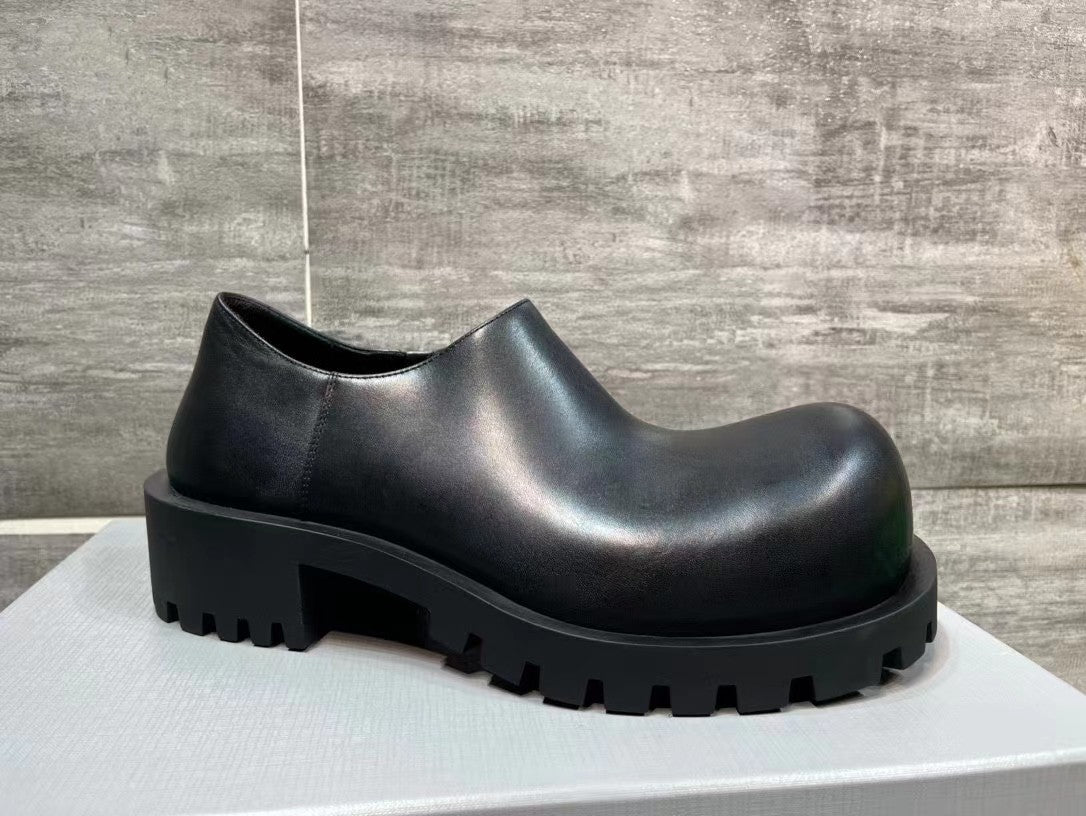 Big Head Leather Shoes Derby Shoes Thick Sole Increased Leather Men's