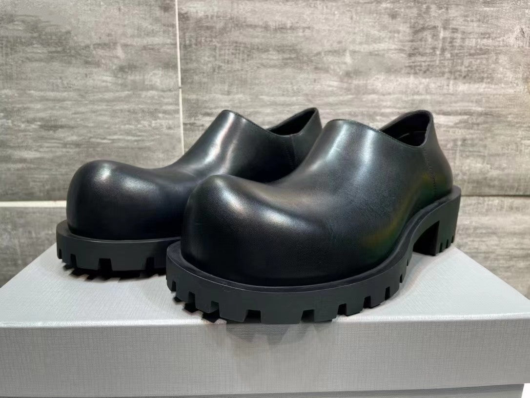 Big Head Leather Shoes Derby Shoes Thick Sole Increased Leather Men's